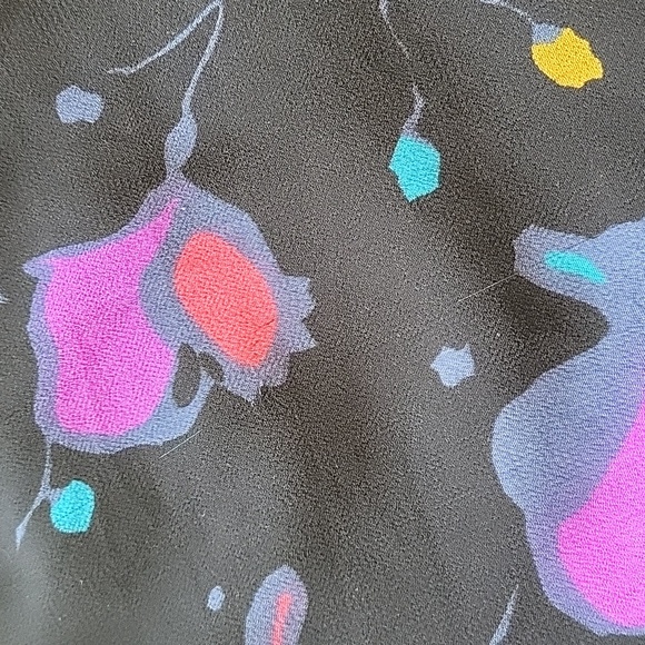 ROXY Strapless Striped Abstract Floral Printed Sun Dress Size M - Picture 12 of 12